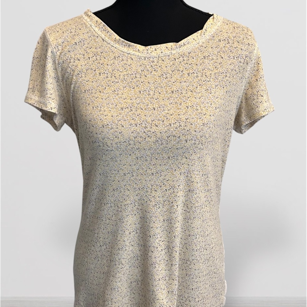 Ruff Hewn Women's Short Sleeve Yellow Floral Size S